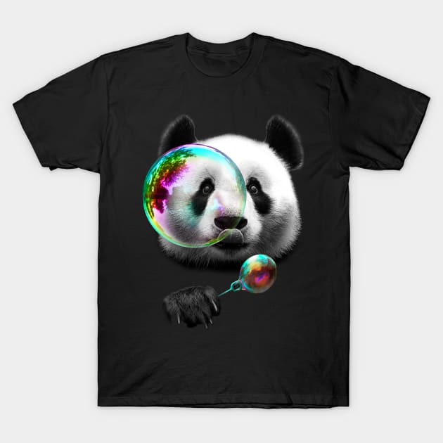 PANDA BUBBLEMAKER T-Shirt by ADAMLAWLESS